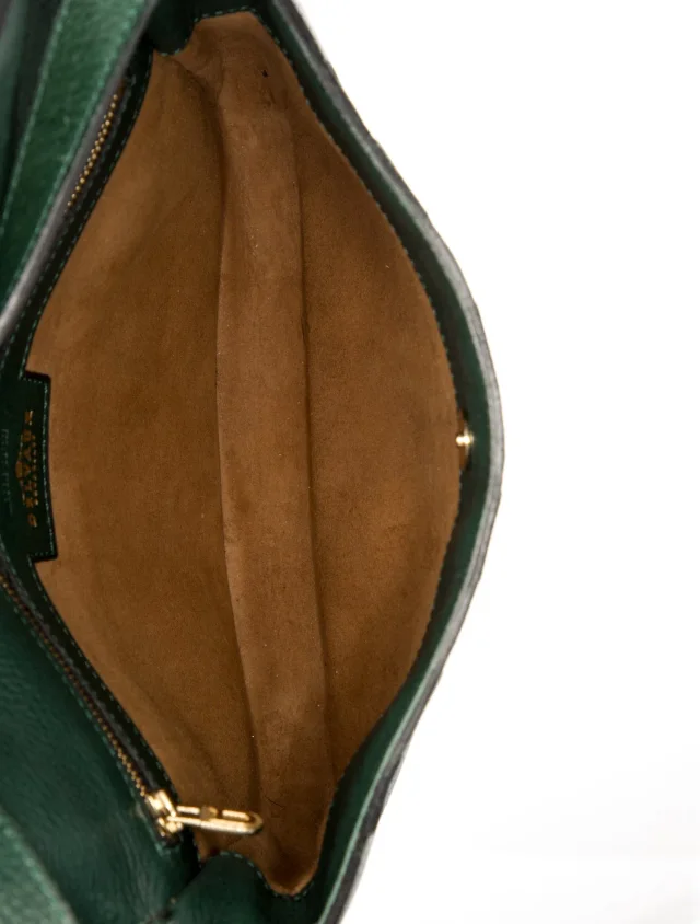Delvaux Shoulder Bag Vintage in green Leather from The RealReal, photo 6 of 6