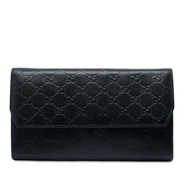 Black Gucci Guccissima Clutch in Black Leather from Designer Revival