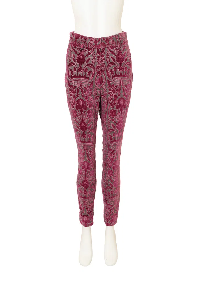 Dolce & Gabbana Baroque Paisley Velvet Trousers in Velvet from Recess LA