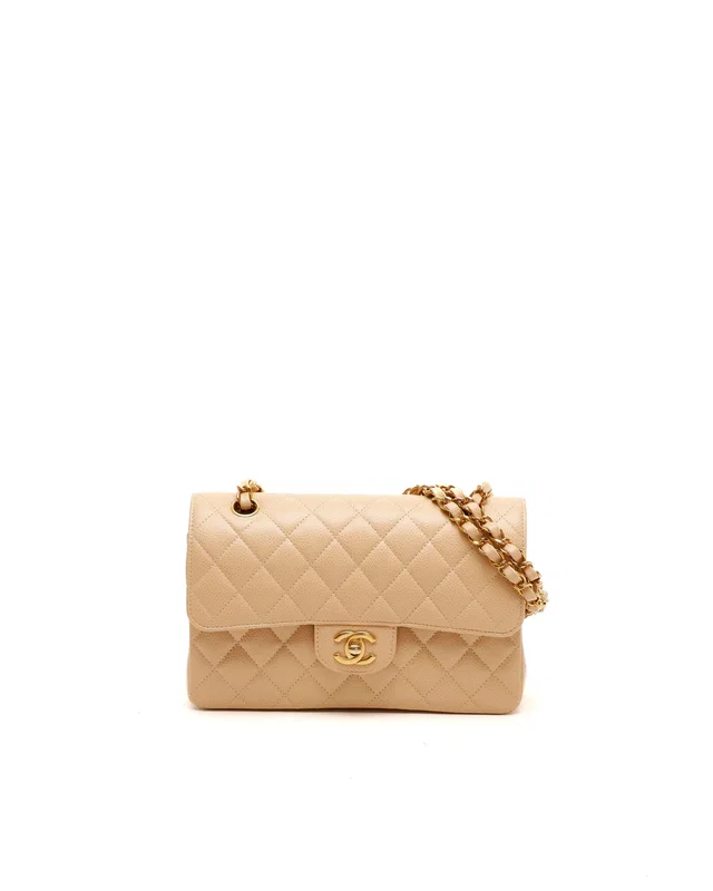 Chanel Classic Caviar Small Double Flap Bag in Caviar leather from A Retro Tale
