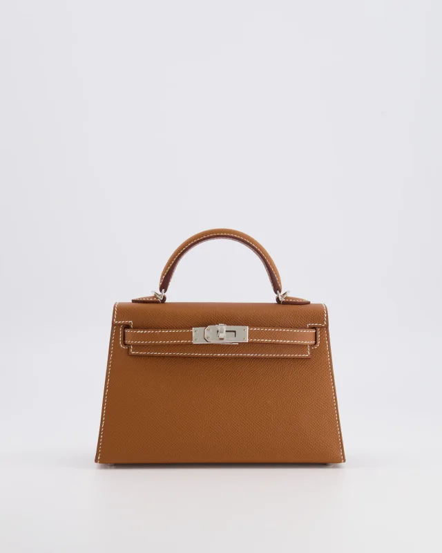 Hermès Mini Kelly II 20 Bag in Gold Epsom leather from Sellier, photo 3 of 21
