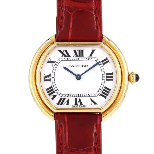 Cartier Ellipse Au750 Manual Winding in Crocodile from LuxUness