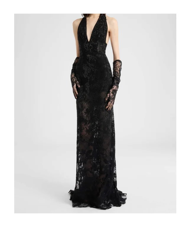 Ermanno Scervino Mermaid gown in Chantilly lace with tonal crystals, photo 3 of 5 from SENSER