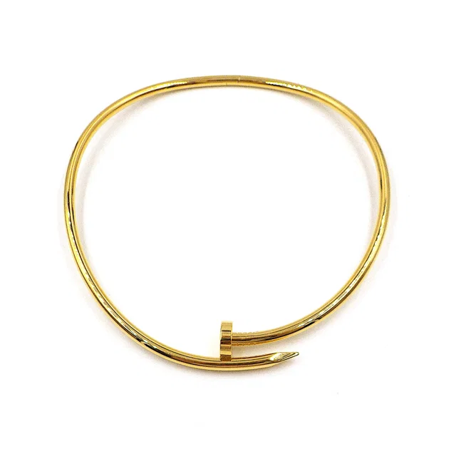 Cartier Juste Un Clou Nail 18K Yellow Gold Choker Necklace in Yellow Leather from Luxury Promise