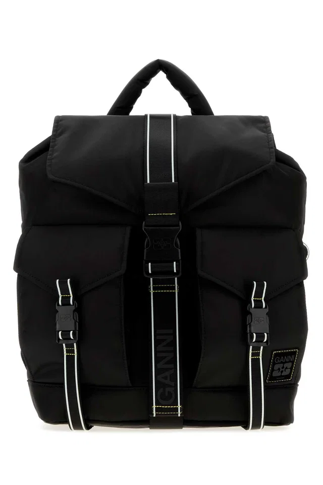 GANNI Re-Tech Sport Backpack — Black in Black Nylon from HEWI