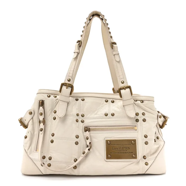 Louis Vuitton Riveting White Lambskin Leather Bag - White in White Lambskin from H&T