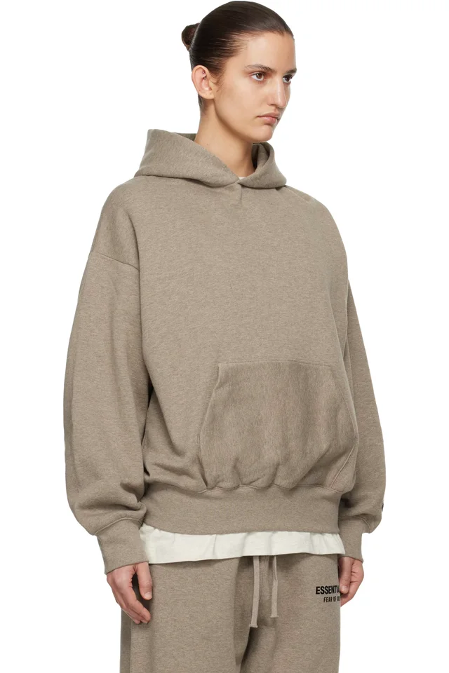 Fear of God ESSENTIALS Beige Classic Hoodie, photo 2 of 4 from SSENSE