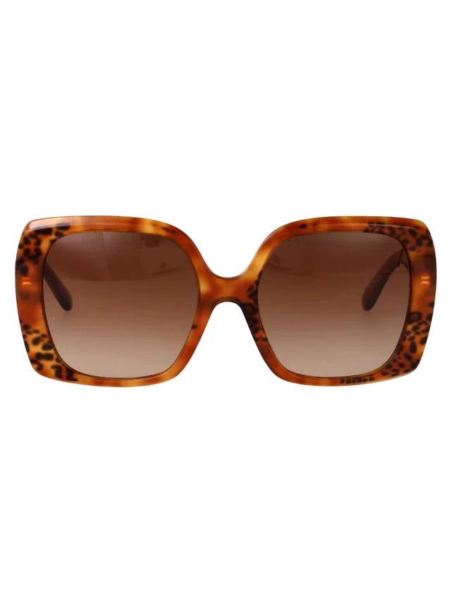 Dolce & Gabbana 0dg4475 Leopard Acetate Square Sunglasses — Brown in Brown from HEWI