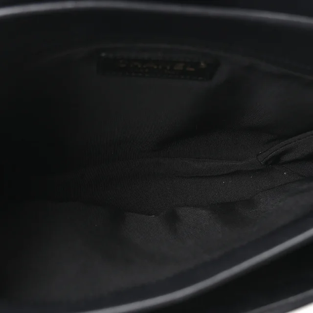 Chanel Stitched Large Flap Black in Black Calfskin from FASHIONPHILE, photo 5 of 10