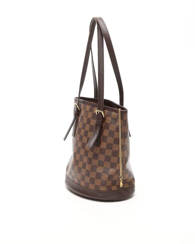Louis Vuitton Damier Ebene Marais Bucket Bag in Brown Canvas from A Retro Tale, photo 2 of 12