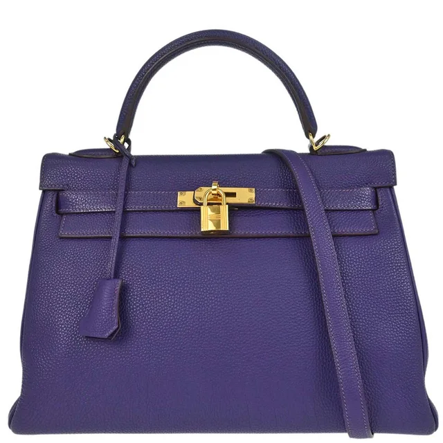 Hermès Iris Togo Kelly 32 Retourne 2way Shoulder Handbag in Togo leather from AMORE Vintage Tokyo