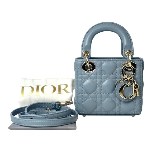 Lady Dior Micro Cloud Blue Bag in Blue from Luxury Promise