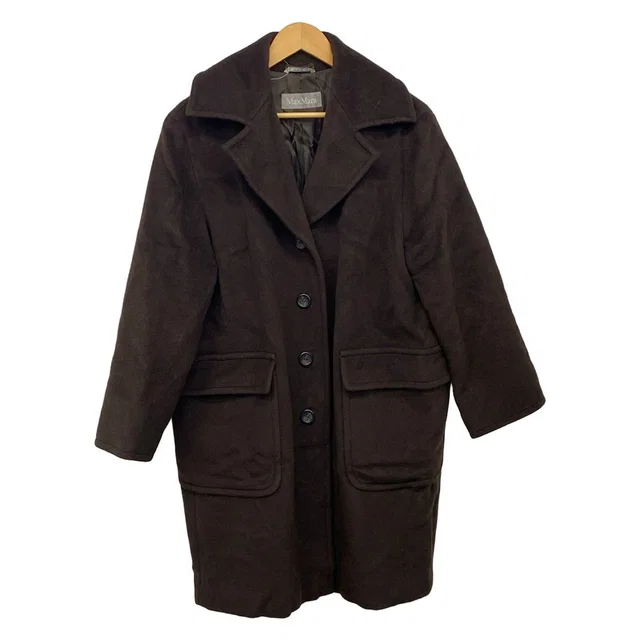 Max Mara Coat M Dark Brown Long Sleeve in Brown from The Reluxe
