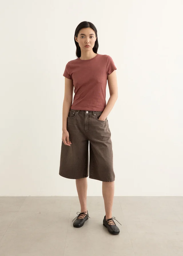 Incu Collection Viaduct Denim Shorts in Brown from Incu, photo 1 of 1