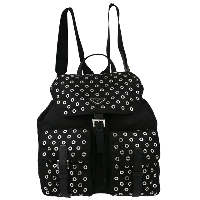 Prada Black Nylon Backpack in Black Nylon from AMORE Vintage Tokyo