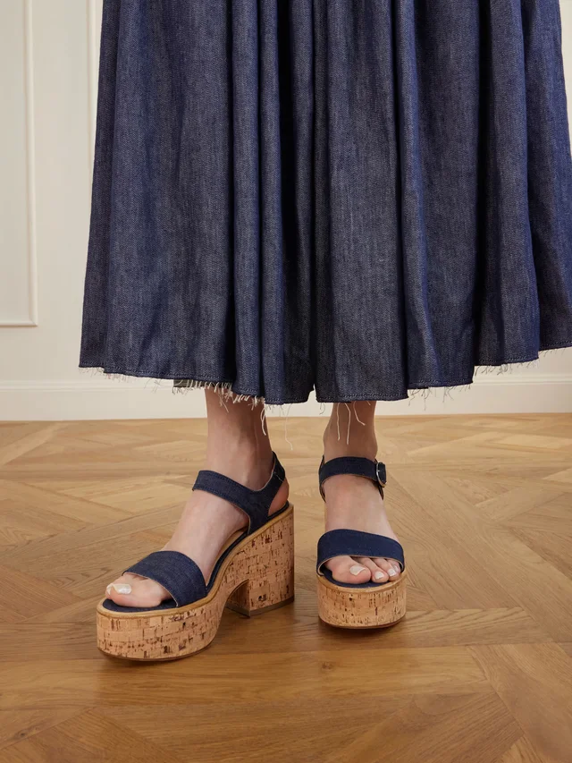 GABRIELA HEARST Sardis 100 denim sandals in Blue, photo 2 of 2 from NET-A-PORTER (Canada)