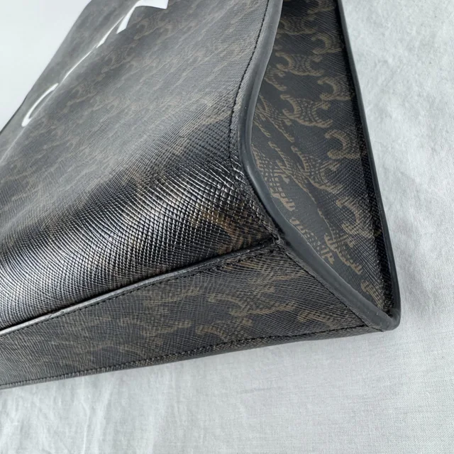 Celine Small Vertical Cabas Bag in calfskin, Canvas from Reowned, photo 6 of 8