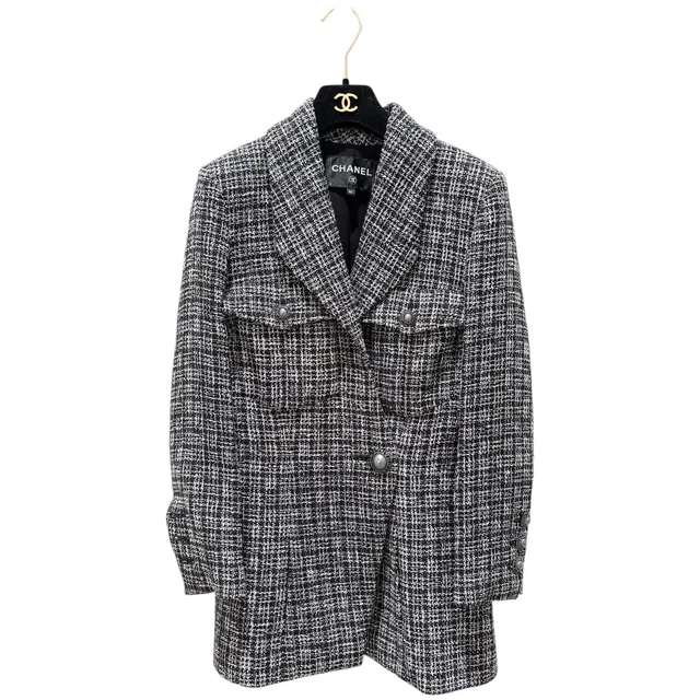 Chanel Woven Multicolor Tweed Jacket Clothes Size 42 in Multicolor Woven leather from Luxury Promise