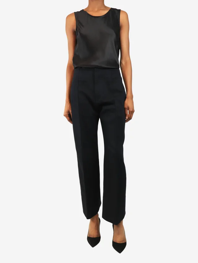 Bottega Veneta Navy tailored trousers - size UK 6 in Navy from Sign of the Times, photo 2 of 2