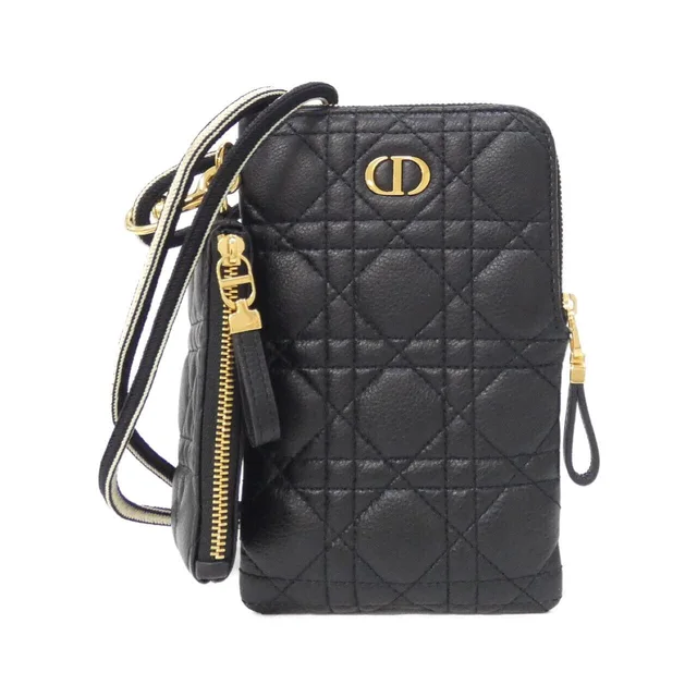 Dior クリスチャンディオール ディオール カロ S5036UWHC ポーチ in M900/BLACK(ブラック) / GOLD(ゴールド)金具 from KOMEHYO