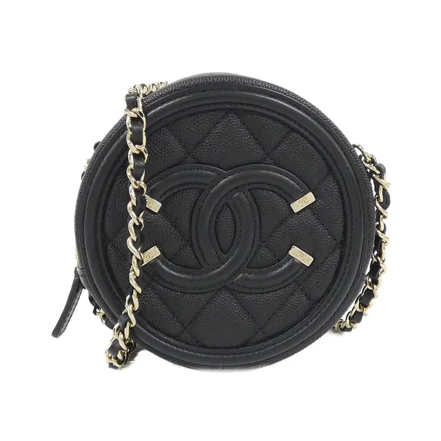 Chanel Shoulder Bag Black in Black Caviar leather from The Reluxe