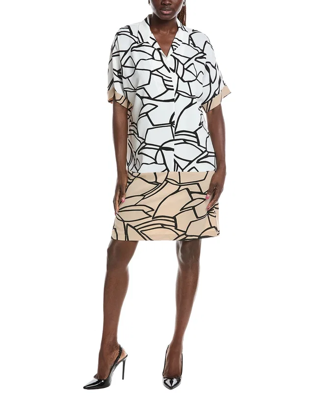 Joseph Ribkoff Midi Dress in White, image 1 of 1 from Gilt