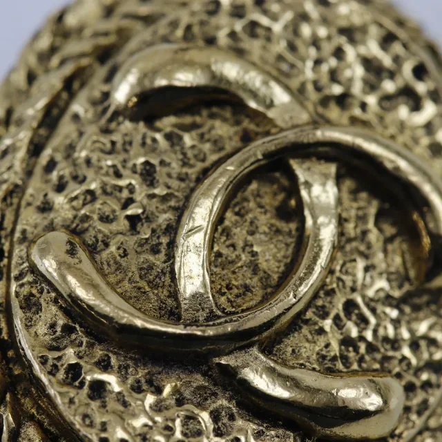 Chanel Coco Mark Vintage Earrings Gold Plated in Gold Gold-plated metal from LuxUness, photo 5 of 7