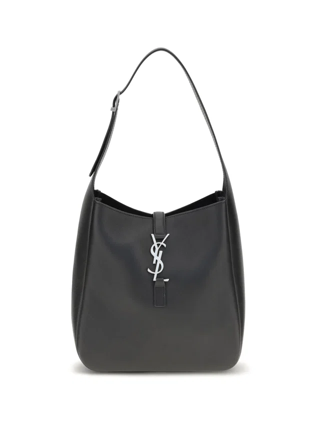 Saint Laurent Le 5 À 7 Shoulder Bag — Black Calf Leather Bos Taurus in Black Calfskin from HEWI