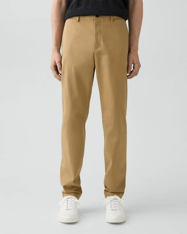 Theory Zaine Pant in Moonsoft Cotton in FRESH KHAKI 97% Cotton, 3% Spandex, photo 4 of 7 from Theory