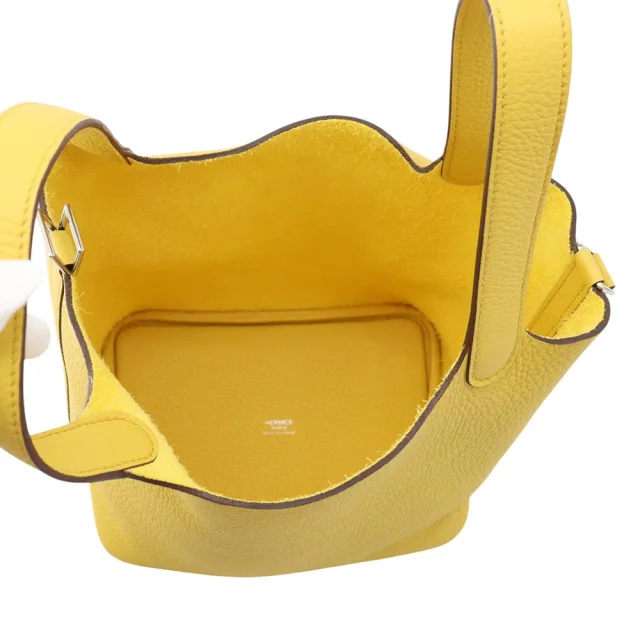 Hermès Picotin Lock Jaune Ambre Taurillon Clemence Size PM in Yellow Clemence leather from GALLERY RARE, photo 5 of 15