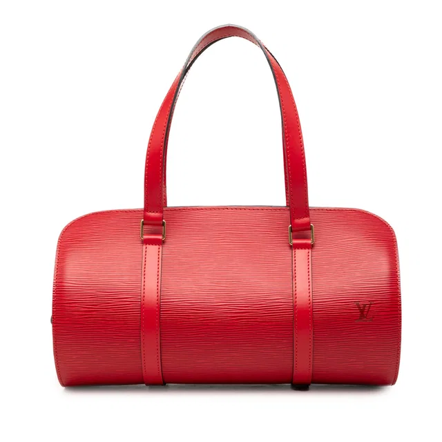 Red Louis Vuitton Epi Soufflot Handbag in Red Leather from Designer Revival