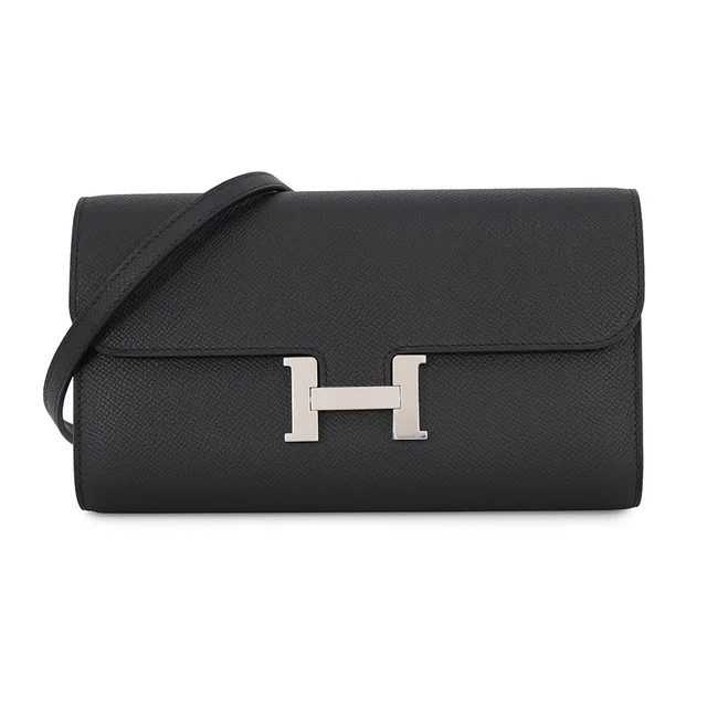Hermès Constance To Go Long Black Epsom in Black Epsom leather from GALLERY RARE