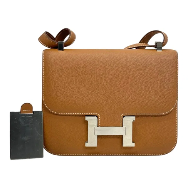 Hermès Constance 24 Gold Epsom New Version with Mirror - U Stamp in Gold Epsom leather from Luxury Promise