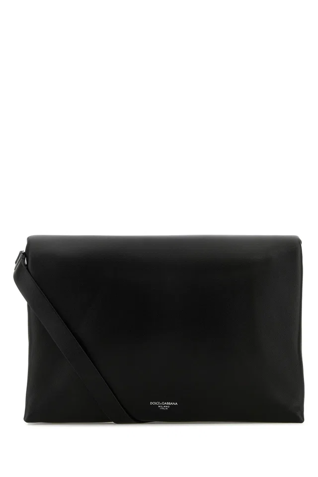 Dolce & Gabbana Lamb Leather Clutch — Black Agnello in Black Lambskin from HEWI