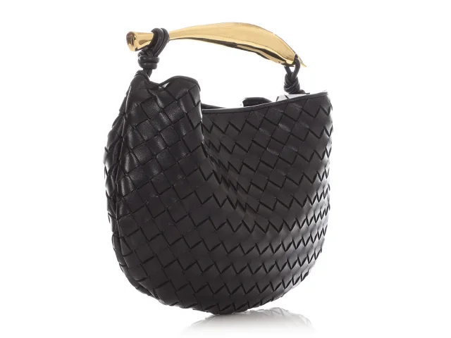 Bottega Veneta Small Black Intrecciato Leather Sardine Tote in Black Woven leather from Ann's Fabulous Finds, photo 5 of 9