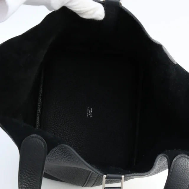 Hermès 2018 Picotin Lock MM Black in Black Clemence leather from VINTAGE QOO TOKYO, photo 5 of 13