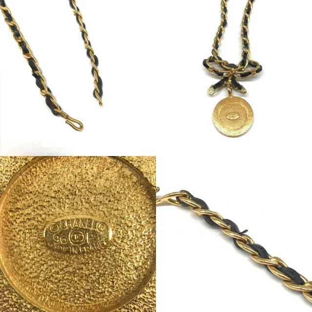 Gucci Chanel Medallion Necklace Gold Rhinestone in Gold Others from LuxUness, photo 3 of 4