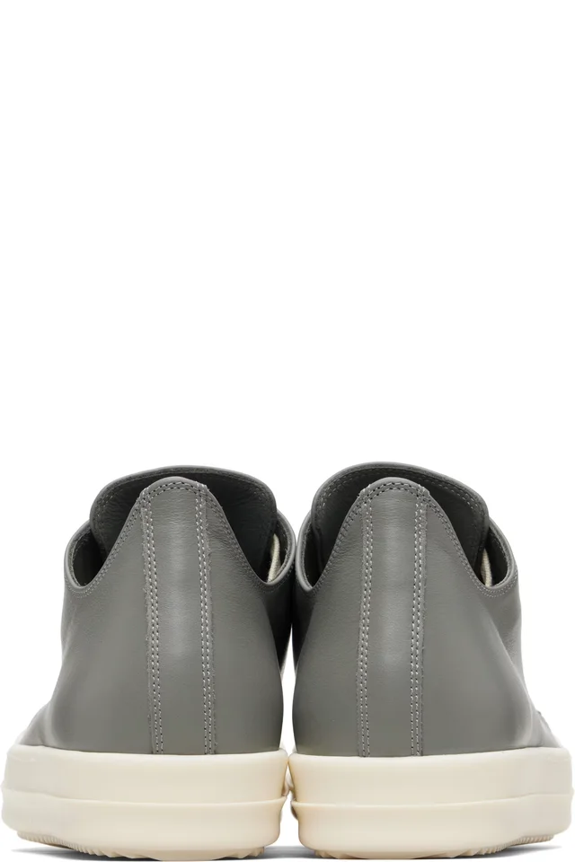 Rick Owens Gray Temple Low Sneakers, photo 2 of 3 from SSENSE