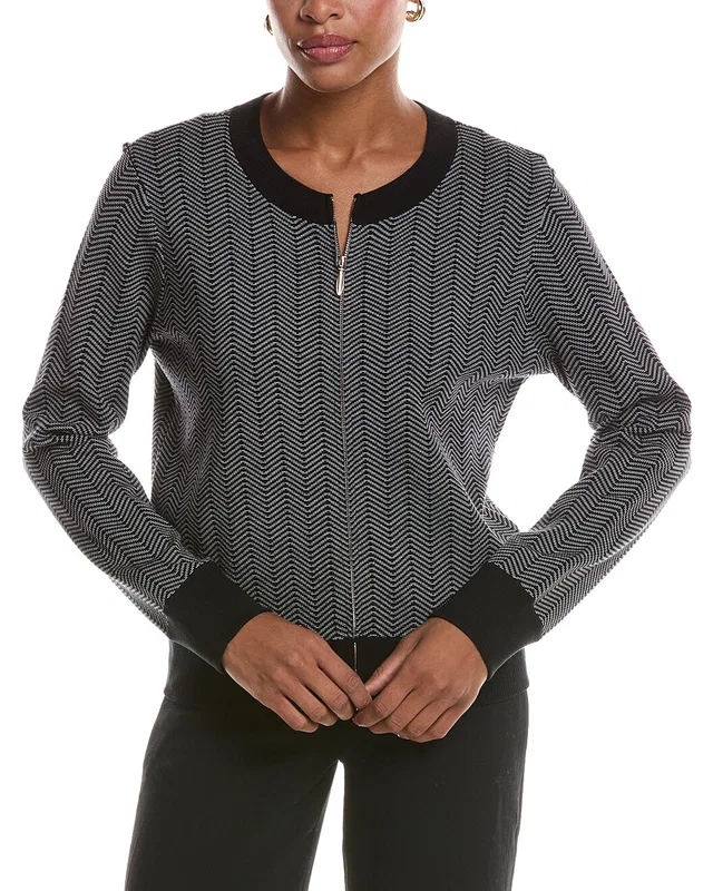 St. John Tweed Bomber Jacket, image 1 of 1 from Rue La La