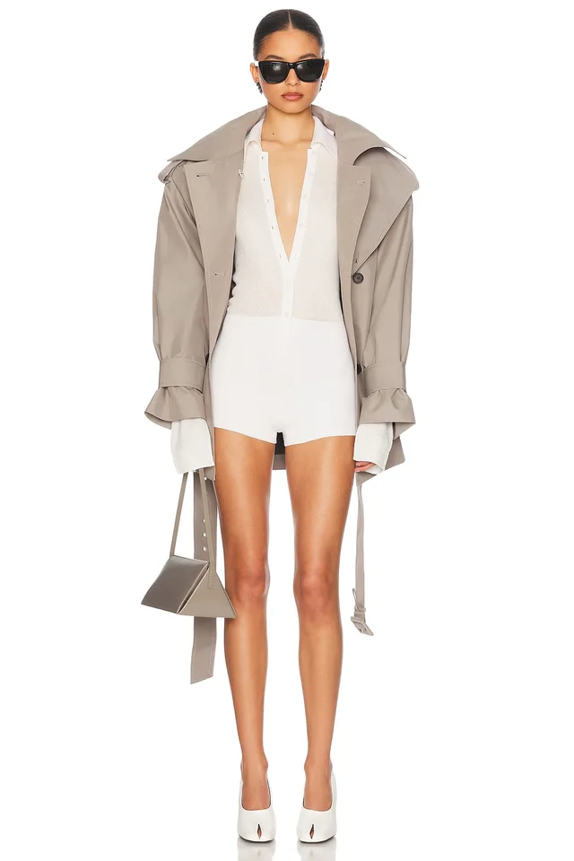 Helsa Gretel Collared Romper in White, photo 2 of 2 from FWRD