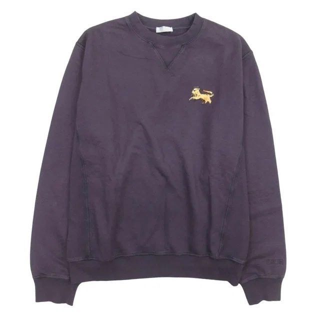 Dior Homme Peter Doig Collaboration Sweatshirt Shirt Lion Embroidery Fleece from The Reluxe