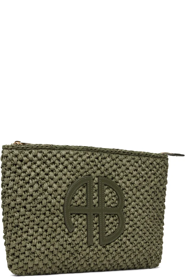 ANINE BING Green Rio Pouch, photo 2 of 4 from SSENSE