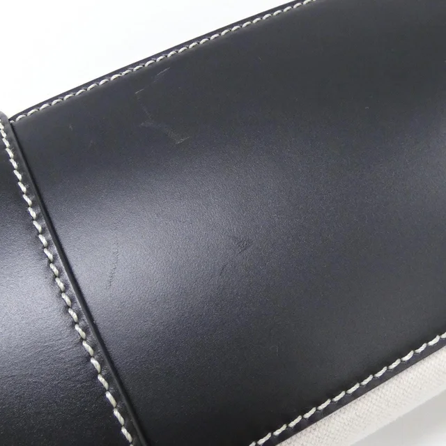 Bottega Veneta Hand bag in NATURAL+BLACK / GOLD metal fittings canvas/leather from KOMEHYO, photo 3 of 8