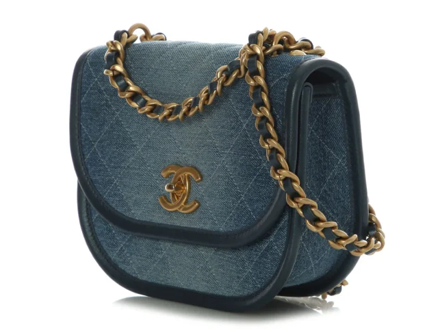 Chanel Small Denim Messenger Bag in Denim from Ann's Fabulous Finds, photo 4 of 10