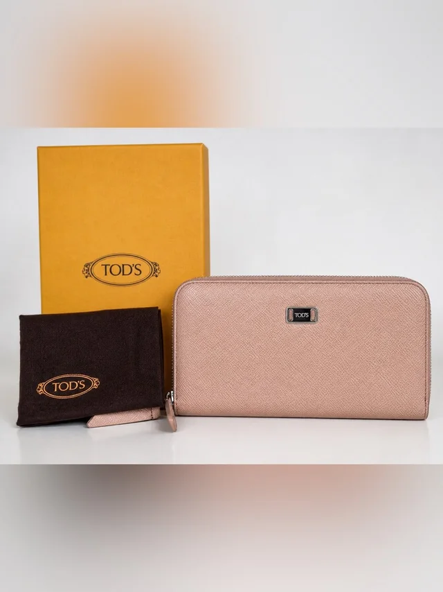 Tod's Zip-Around Long Continental Luxury Wallet in Pink Saffiano leather from Poshmark