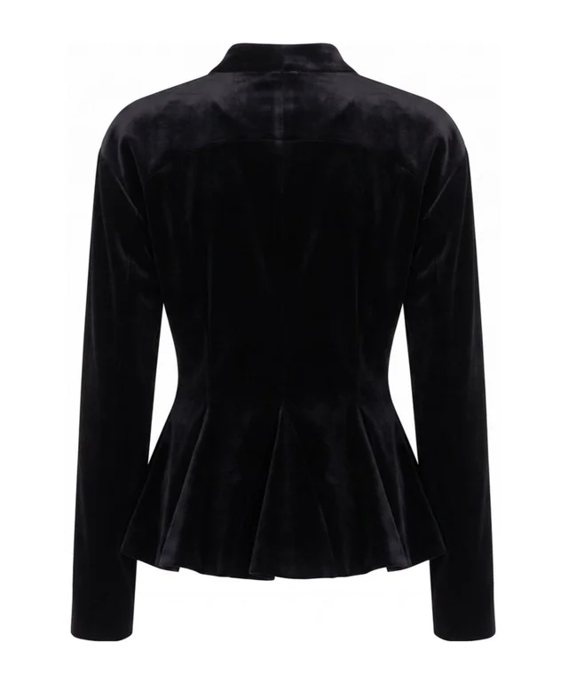 Alberta Ferretti Bow Embellished Velvet Jacket, photo 2 of 2 from SENSER