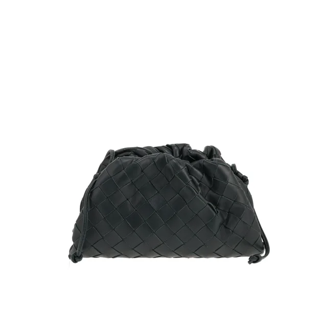 Bottega Veneta Mini Pouch shoulder bag in Green Woven leather from Collector Square, photo 2 of 5