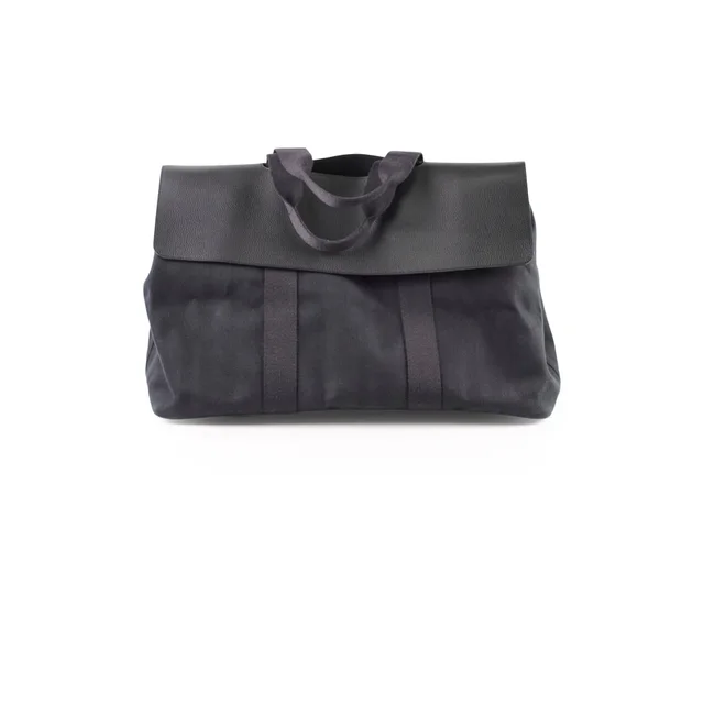 Hermès Large Valparaiso Black in Black Canvas from The Purse Affair