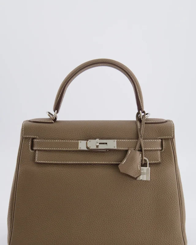 Hermès Kelly 28 Retourne Bag in Taupe Togo leather from Sellier, photo 11 of 23