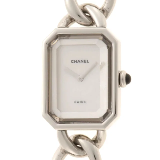 Chanel Premiere L White Shell Watch Stainless Steel Quartz in White from The Reluxe